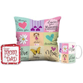 Love you Mommy Printed Cushion & Coffee Mug Gift for Mother